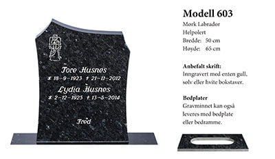 Modell nr. 603.  – Mørk labrador
