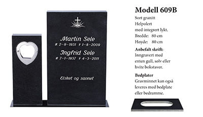 Modell 609 B – Sort granitt