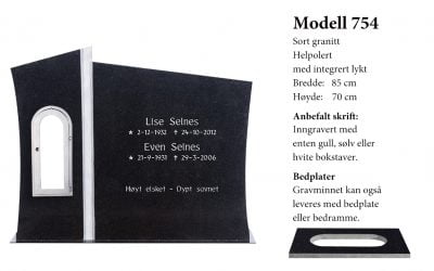 Modell 754 – Sort granitt