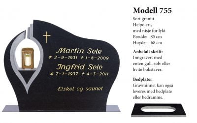 Modell 755 – Sort granitt